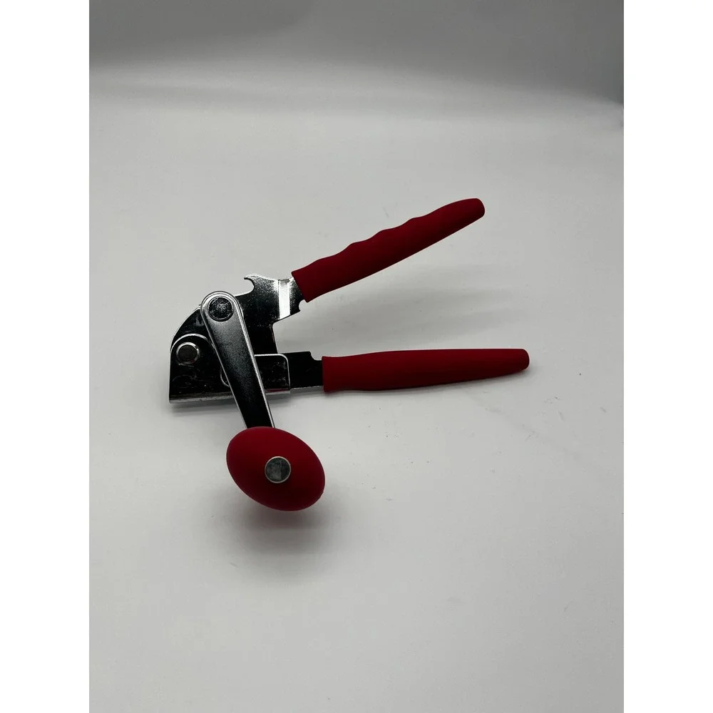 Chef Master Can Opener Red Manual Handheld Bottle Opener Heavy Duty